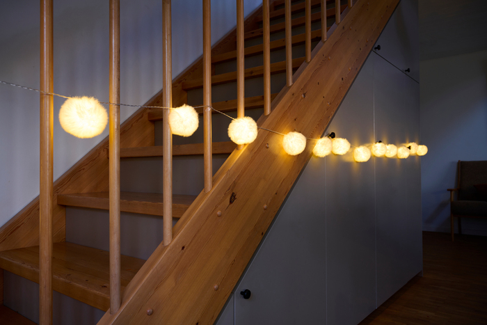 Lyskæde m/snebolde 20 LED 4,75 meter